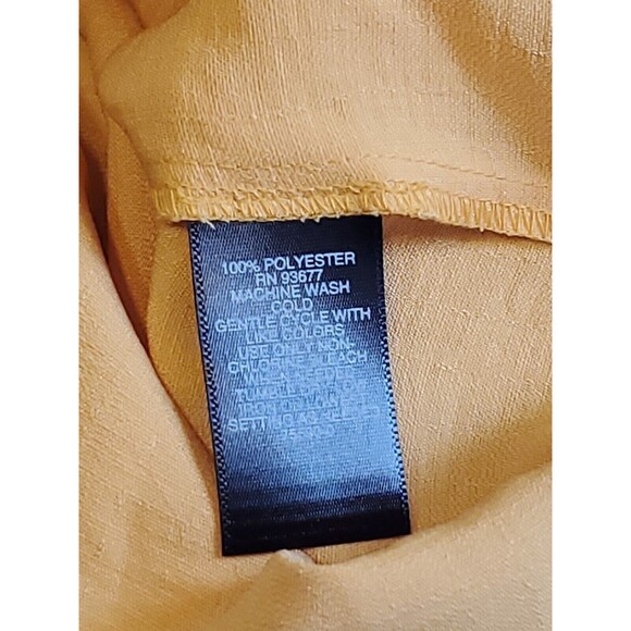 Womens Xl Blouse V-Neck Yellow Lightweight Cutout Detail Bold Elements - Picture 11 of 11